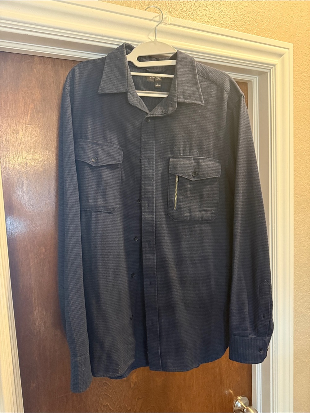 Banana Republic Men's Dark Navy Utility Shirt Jacket